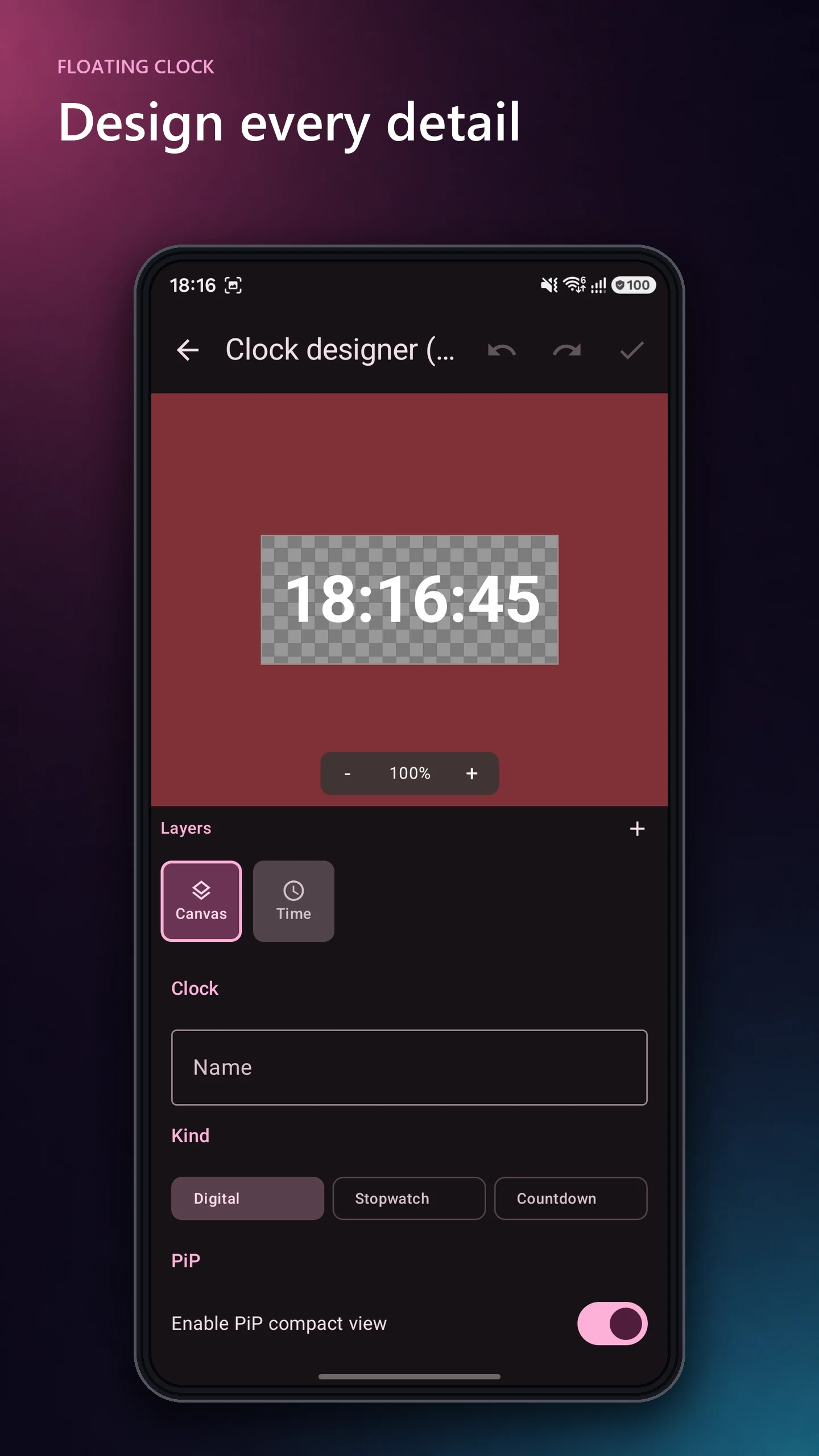 Floating Clock screenshot